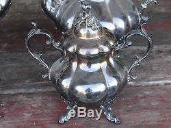 Vtg Set Reed & Barton Winthrop 1795 Silverplate Tea-coffee Set-sugar-creamer