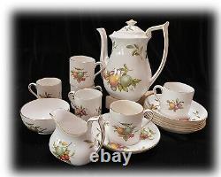 Vtg Spode Blenheim Y 7695 Full Demitasse Set 6 Cups Saucers Coffee Cream Sugar