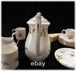 Vtg Spode Blenheim Y 7695 Full Demitasse Set 6 Cups Saucers Coffee Cream Sugar