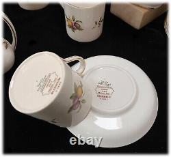 Vtg Spode Blenheim Y 7695 Full Demitasse Set 6 Cups Saucers Coffee Cream Sugar