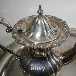 Vtg Sterling Silver. 950 Coffee & Tea Set Teapot Creamer & Sugar 2,528g maurzz