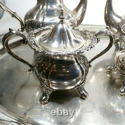 Vtg Sterling Silver. 950 Coffee & Tea Set Teapot Creamer & Sugar 2,528g maurzz