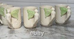 Vtg Vandor Imports 1979 Fairy Nymphs Winged Handle Coffee Cups Mugs Set 7 #773