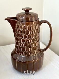 Vtg Wedgwood Pennine Coffee Pot, Creamer Jug, 5 Mugs 1960s England Pottery Set