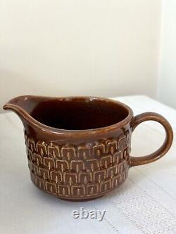 Vtg Wedgwood Pennine Coffee Pot, Creamer Jug, 5 Mugs 1960s England Pottery Set
