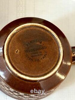 Vtg Wedgwood Pennine Coffee Pot, Creamer Jug, 5 Mugs 1960s England Pottery Set