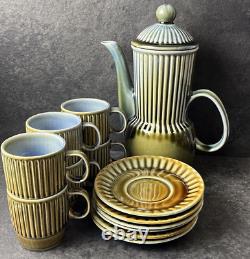WADE IRISH Vintage Porcelain 14 Piece Coffee And/or Tea Set. Fantastic Colour
