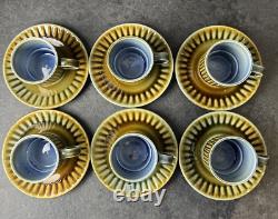 WADE IRISH Vintage Porcelain 14 Piece Coffee And/or Tea Set. Fantastic Colour