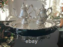 Wallace Grand Baroque Tea & Coffee Set Vintage Siverplate Set