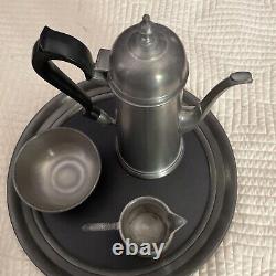 Wallace Vintage 4 Piece Pewter Coffee Set Handmade In Clifford England Stamped #