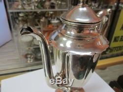 Webster Sterling Silver 4 Piece Vintage Coffee Set Including Tray V Good Cond