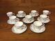 Wedgewood Rosedale China (r4665) Footed Cups & Saucers (7 Sets) Excellent