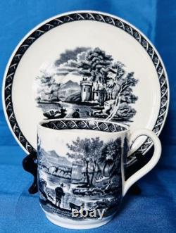 Wedgwood Etruria / 4 x Demitasee Coffee Cups & Saucers / Vintage / Pattern6Y34