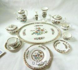 Wedgwood Miniature Tea Coffee Set Kutani Crane English Porcelain Vintage 15pcs