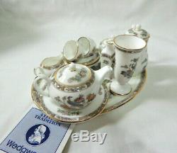 Wedgwood Miniature Tea Coffee Set Kutani Crane English Porcelain Vintage 15pcs