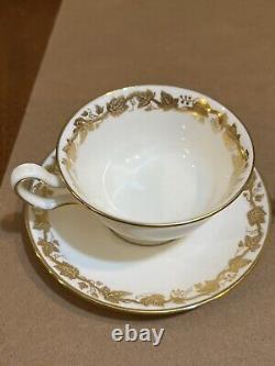 Wedgwood Whitehall Tea Cups Set Of 6 With Saucers Bone China Cup