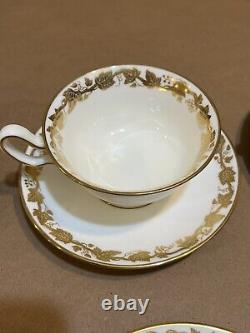 Wedgwood Whitehall Tea Cups Set Of 6 With Saucers Bone China Cup