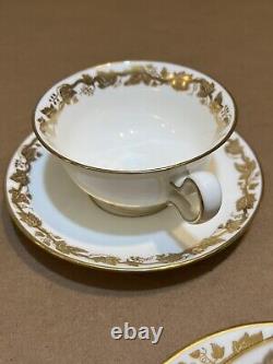 Wedgwood Whitehall Tea Cups Set Of 6 With Saucers Bone China Cup