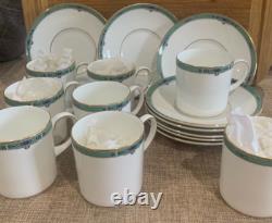 Wedgwood jade coffee/espresso cup and saucer set Brand New Bone China Vintage