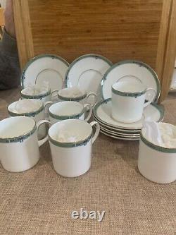Wedgwood jade coffee/espresso cup and saucer set Brand New Bone China Vintage