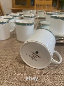 Wedgwood jade coffee/espresso cup and saucer set Brand New Bone China Vintage