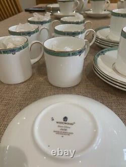 Wedgwood jade coffee/espresso cup and saucer set Brand New Bone China Vintage