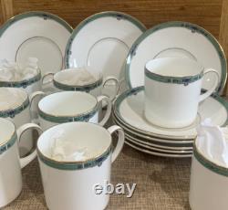 Wedgwood jade coffee/espresso cup and saucer set Brand New Bone China Vintage