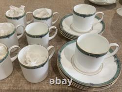 Wedgwood jade coffee/espresso cup and saucer set Brand New Bone China Vintage