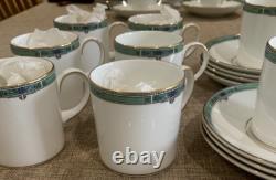 Wedgwood jade coffee/espresso cup and saucer set Brand New Bone China Vintage