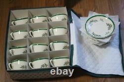 12 Vintage Spode Angleterre Christmas Tree Coffee Cups & Soucoupe Sets Pristine