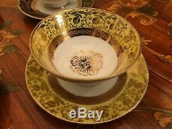 13 Tasses Vintage 13 Soucoupes 1 Tasse Supplémentaire Allemande Bavaria En Porcelaine Set Café