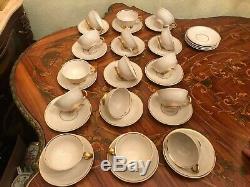 15 Vintage Tasses 15 Saucer Beige Arabia Finlande Porcelaine Set Café