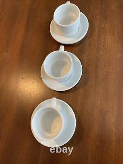 3 Ensembles de tasses à café et soucoupes Rosenthal Thomas d'Allemagne TC100 en porcelaine de collection.