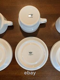 3 Ensembles de tasses à café et soucoupes Rosenthal Thomas d'Allemagne TC100 en porcelaine de collection.