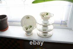 4 Vintage Fine Arts Chine Cup And Saucer Sets Orange Blossoms Gardenia