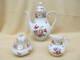 5pc Vintage Schumann Empress Dresden Flowers Coffee Pot, Creamer, Sugar Bowl Set