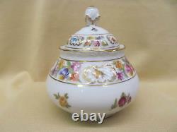 5pc Vintage Schumann Empress Dresden Flowers Coffee Pot, Creamer, Sugar Bowl Set