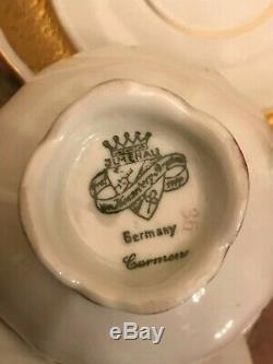 6 Tasses Vintage 1 Pot 1 Pot À Lait Jlmenau Graf Von Henneberg Porcelaine Set Café