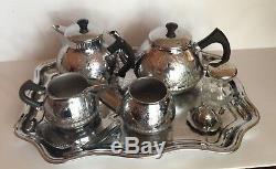 9 Pcs Vtg Des Années 1960 En Angleterre Swan Marque Cromalin Carlton Thé Et Café Set