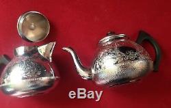 9 Pcs Vtg Des Années 1960 En Angleterre Swan Marque Cromalin Carlton Thé Et Café Set