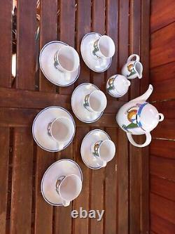 Atmosphère abstraite Ensemble café / thé vintage pour 6 personnes en porcelaine Kahla