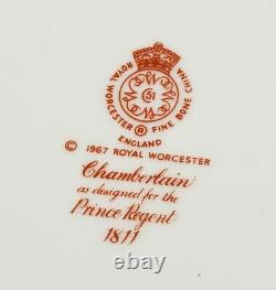 Beau Ensemble De Café Royal Worcester Chamberlains Prince Regent 22 Pièces 1967