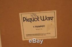 Belle New Rare Inutilisé Boxed Vintage Picquot Ware Thé / Café Set Avec Plateau