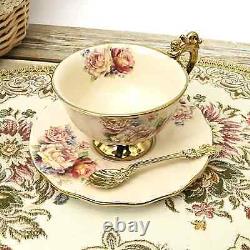 Café de Chine vintage Cadeau unique 15 pièces Ensemble de thé en porcelaine britannique, floral