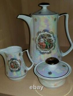 Cafetière Madonna Rare Vintage Jlmenau Rda 21 Pièces Pour 6 Personnes