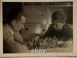 Chess Set Vintage Coffee House 40-50s Czech Vienne Antique Autrichienne En Bois