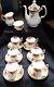 Coffee Set -country Roses Beautiful Vintage 15 Pieces Coffee Set Superbe