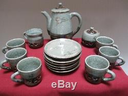 Coffee Vintage Somayaki Set Avec Pot, Tasses, Creamer, Bol De Sucre, Assiettes