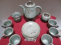 Coffee Vintage Somayaki Set Avec Pot, Tasses, Creamer, Bol De Sucre, Assiettes