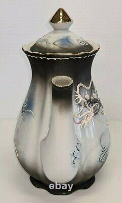 Dragonware Moriage Vintage Tea Coffee Set MID 20th Century Japon